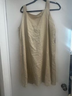DKNY Tan Sleeveless Midi Dress New with Tags