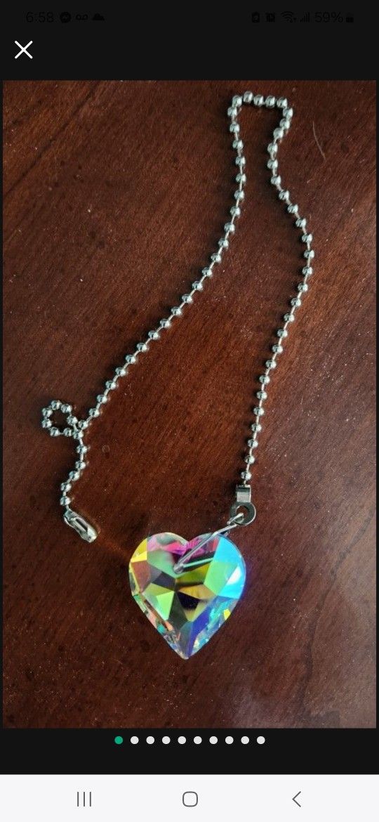 Glass Heart Pendant 