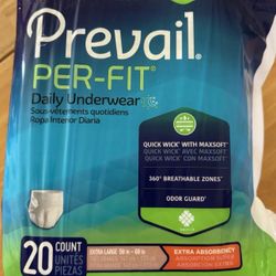 PREVAIL PER-FIT DAILY UNDERWEAR XL 20 Count 