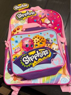 Shopkins back and lunch box set large vintage brand new