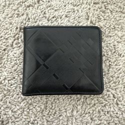 Burberry Men’s Bi-Fold Wallet – Black Leather, Made in Italy
