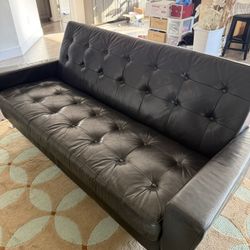 Black Leather Sofa
