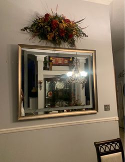 Beautiful Large Framed mirror with TV.