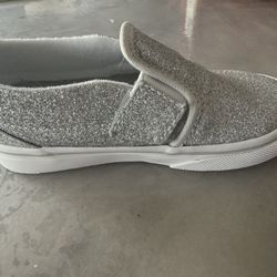 GIRL’S VANS ASHER GLITTER SLIP ON SIZE 9.5