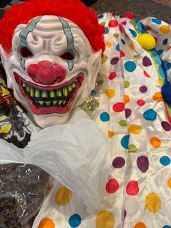 Scary Clown Halloween Costume with Premium Mask