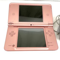 Nintendo Dsi Game console Metallic Rose W/ Games Case Stylus Charger 