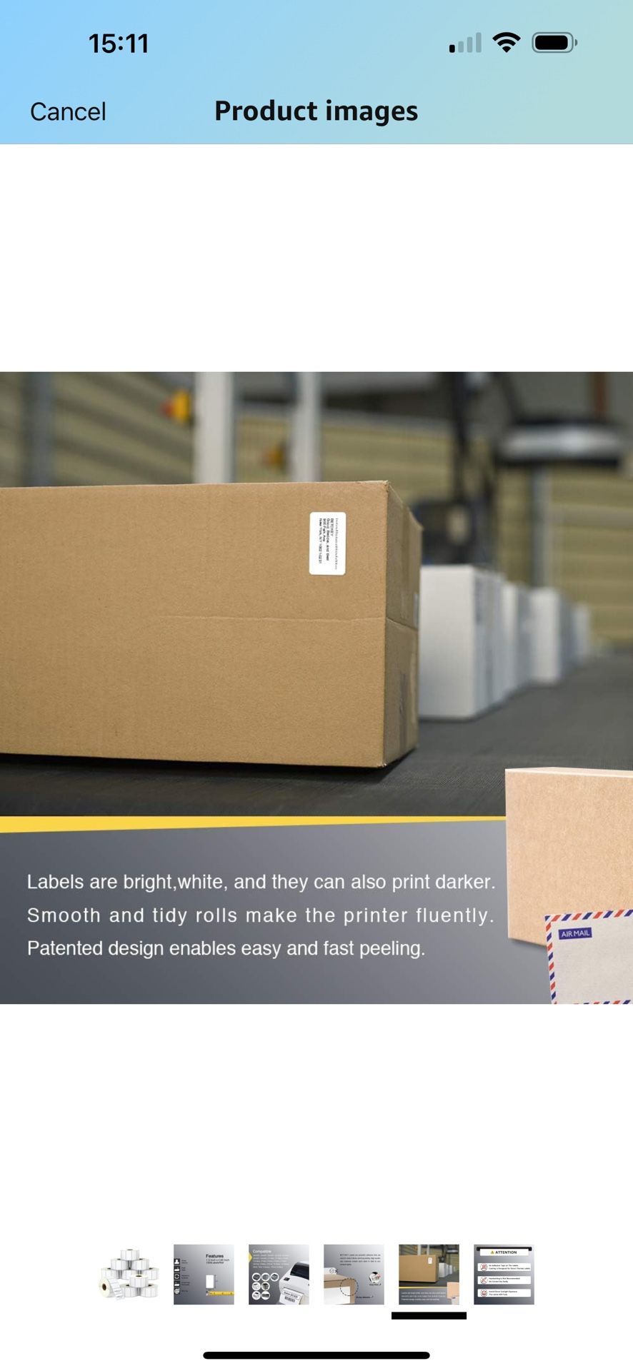 BETCKEY - 1.5" x 0.85" (38 mm x 22 mm) All Purpose Labels Compatible with Zebra & Rollo Label Printer,Premium Adhesive & Perforated [10 Rolls, 15000 L