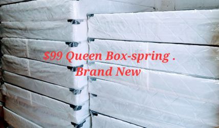 $99 Queen Boxspring.  Brand New.  Free Delivery Same-day