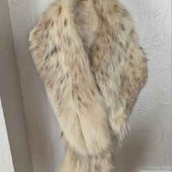Gorgeous Lynx Fur Stole Shawl Wrap Scarf NO OFFERS 