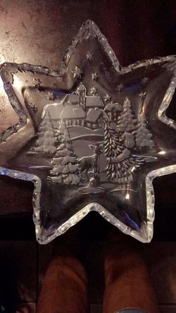 Christmas Cookie Glass Plate