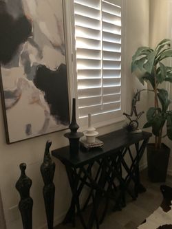 Black sofa table