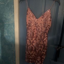 Pink mini dress