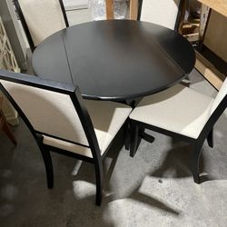 Round Black Dining Table Seats 4