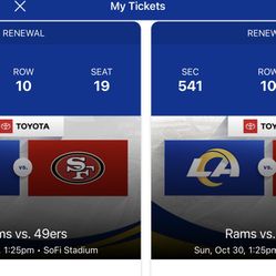2 Tickets For Rams Vs 49ers