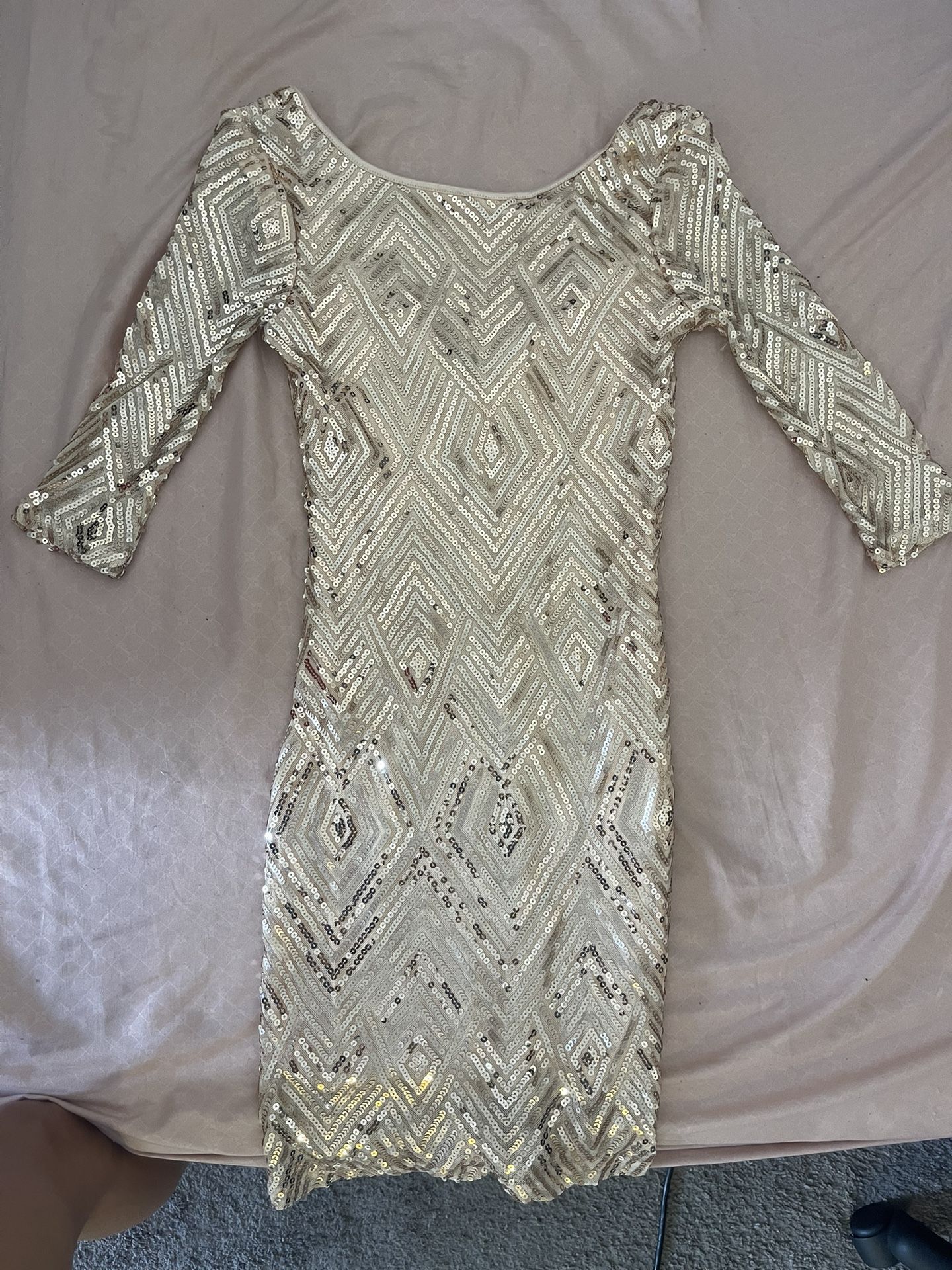 Sequin Rose Gold Dress