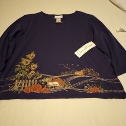 Alfred Dunner Harvest/Fall/Thanksgiving Shirt
