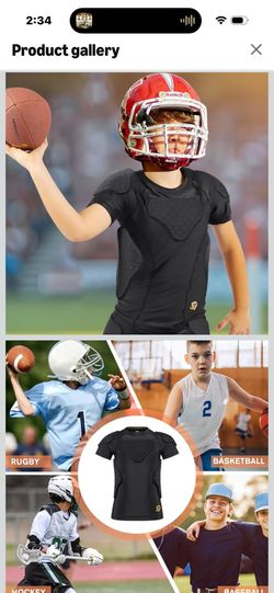 Compression Shirt Football Rib Protectors 6-Football Pads Chest Protector