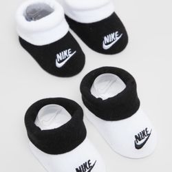 Nike Infant Baby Futura Booties 2 Pack Black/White Newborn 0-6 Months