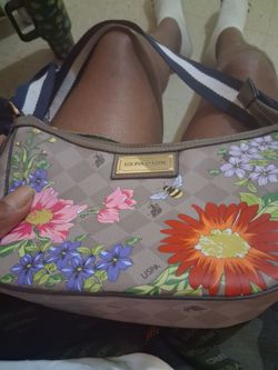 U.S. Polo Assn. Floral Print Shoulder Bag