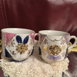 vintage German lusterware porcelain demitasse teacup