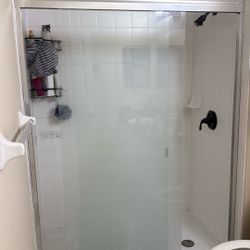 Dual Glass Sliding Shower, Used 