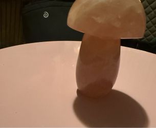 Large rose quartz mushroom