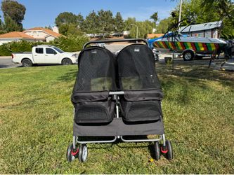 Twin double pet stroller