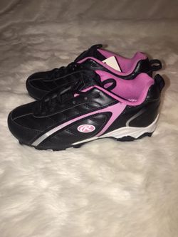 Rawlings Girl Baseball softball cleats Shoes Sz 2 New