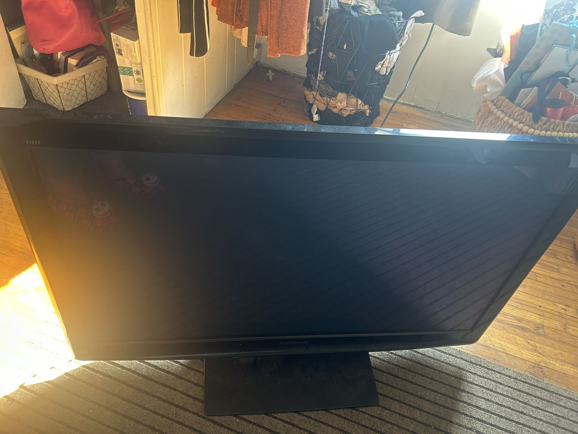 FREE not A Smart TV But Gets Local Channels Has Antenna Works Great Was A Spare TV Comes With Universal Remote 