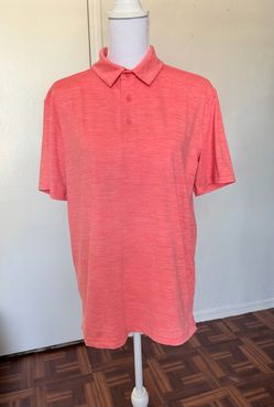 George men’s Heather coral polo shirt size small