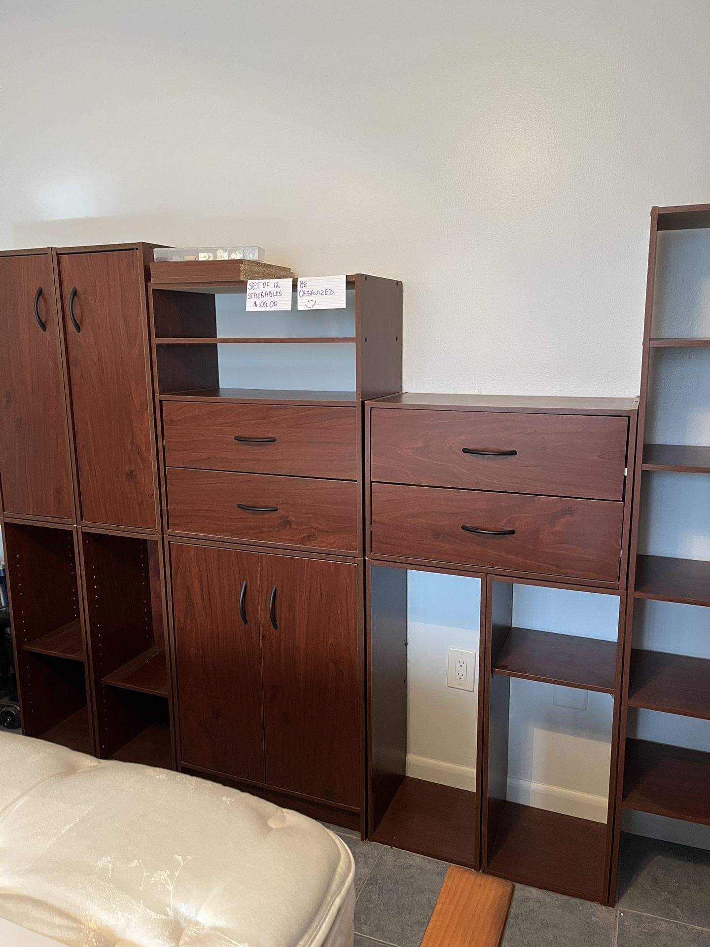 Set Of 12 Stackable Shelving