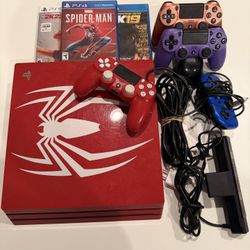 Spider-Man Limited Edition PS4 Pro Bundle – Extra Controllers + Games