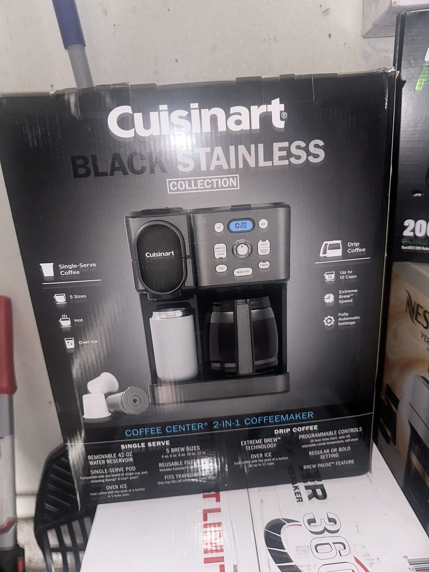 Cuisinart 2-IN-1 Center Combo Brewer Coffee Maker, Black Stainless - 250 half off $125