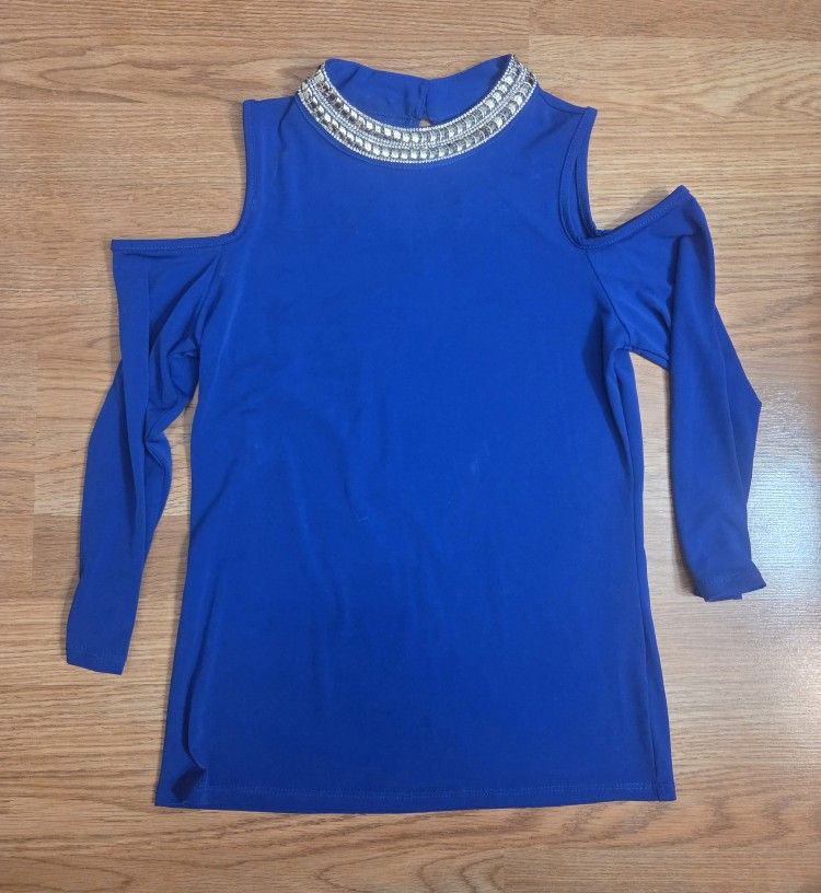 Moa Moa Shoulder Cut Off Blouse (S)