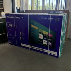 70” HISENSE ROKU 4K SMART TV