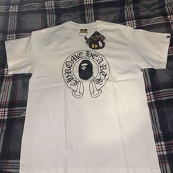 Bape x chrome hearts white T
