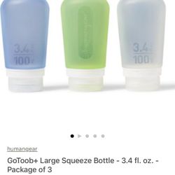 NWT Human Gear GoToob+ 3 3.4oz Bottles 