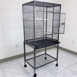 $95 (New) Large 53” bird cage for parakeet parrot cockatiel canary finch lovebird, size 24x17x53” 