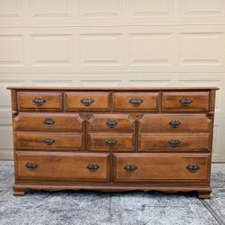 "Salem Square Custom" heavy wooden Vintage solid wood dresser 9 drawers dresser chest with mirror 59L19D32 1/4"H