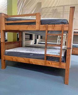 Twin-twin Size Bunk Bed With Mattress Included