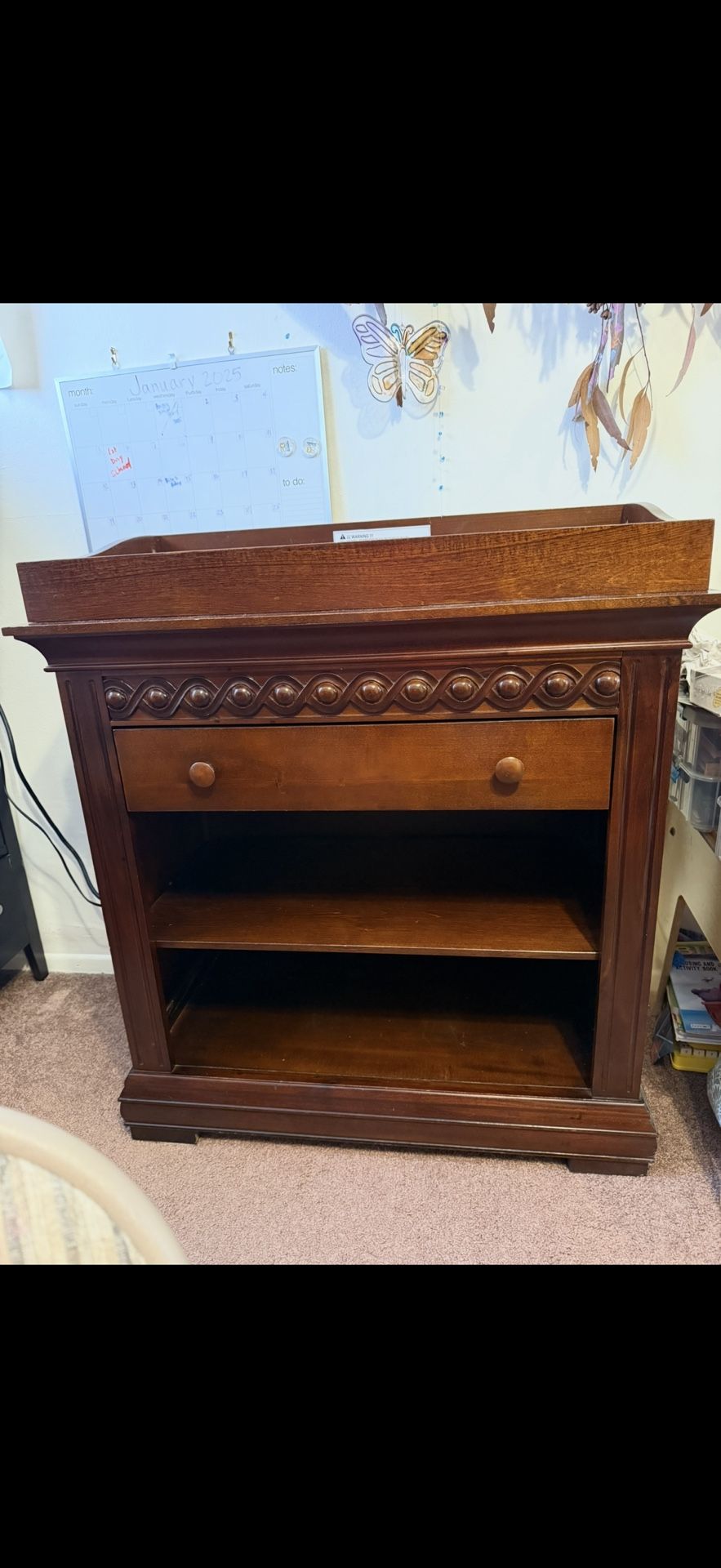 Gorgeous Changing Table Cherry Wood