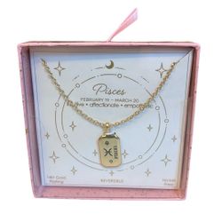 ✨NWT Pisces Zodiac Pendant 14K Gold Plated Nickel Free Necklace