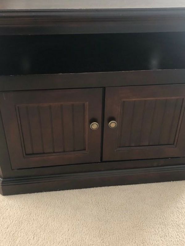 Corner Wood Entertainment Cabinet