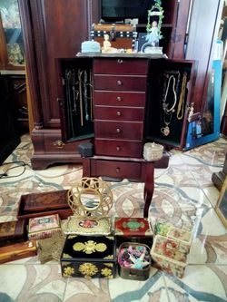 Tall Jewelry Armoire And Collection