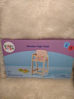 Doll Wooden High Chair New