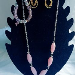 Pink Necklace Set