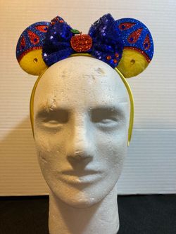 Snow White Minnie Mouse Inspired Ears Headband Sequin Costume
