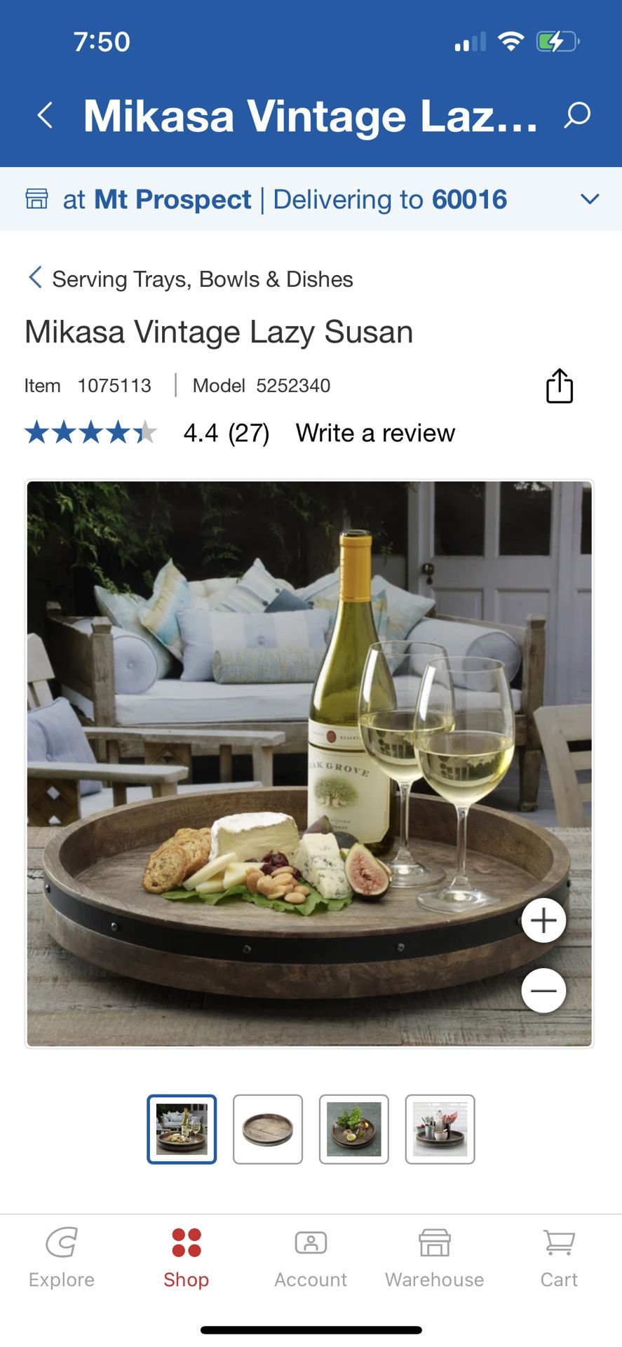 NEW Mikasa Vintage Lazy Susan Rotation Tray