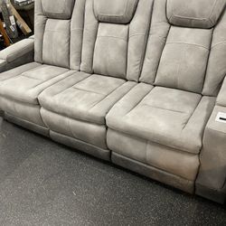 Power Reclining Sofa & Power Reclining Love Seat ( Water Proof Fabric) On Sale