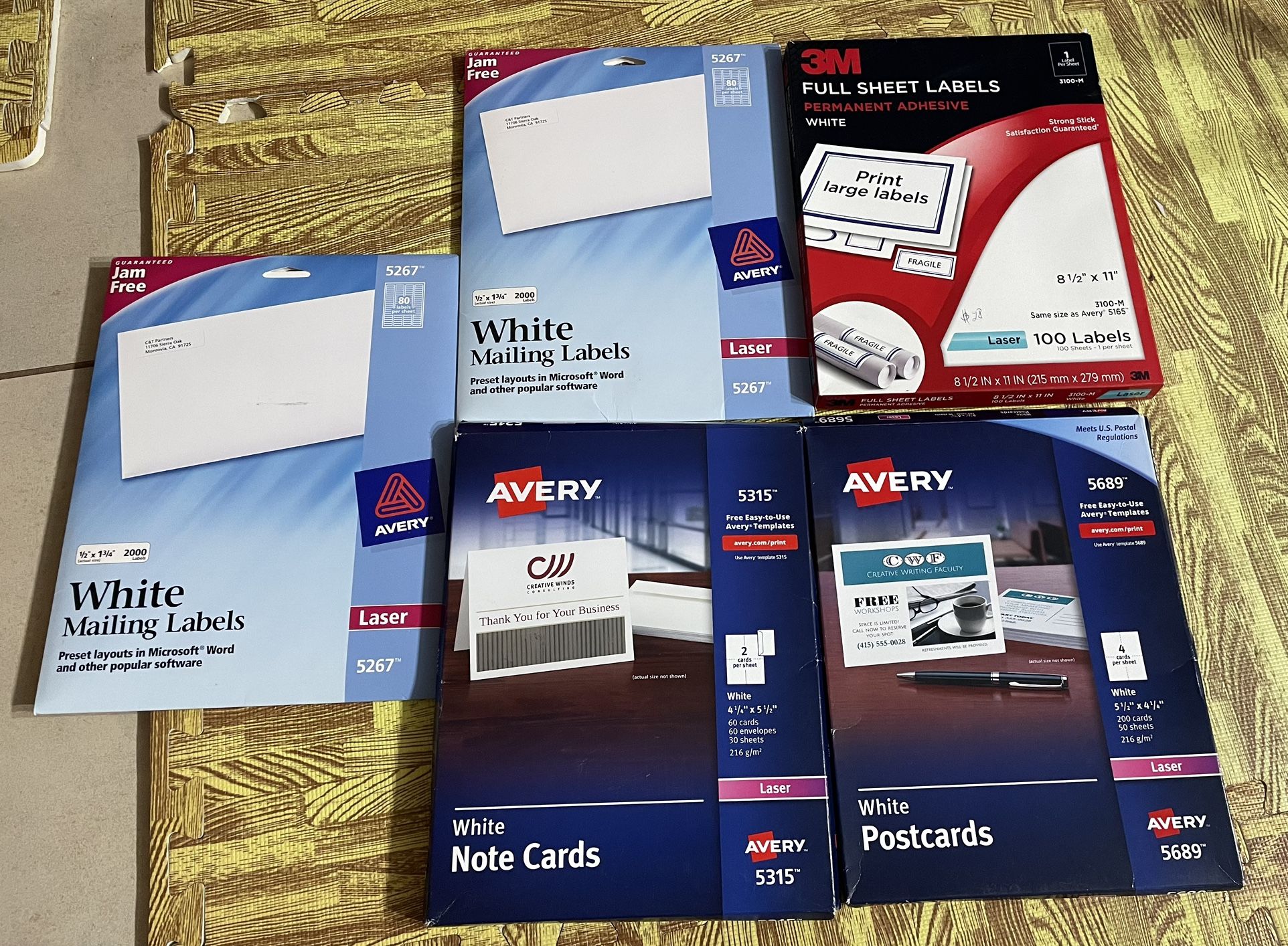 Mailing Labels- Full Sheet And Return Labels Lot